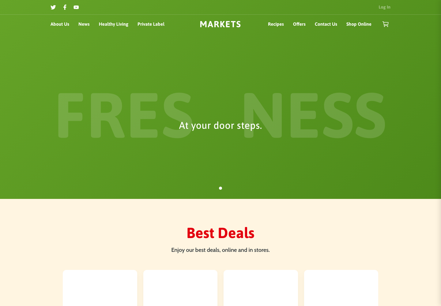 Markets Grocery website template screenshot